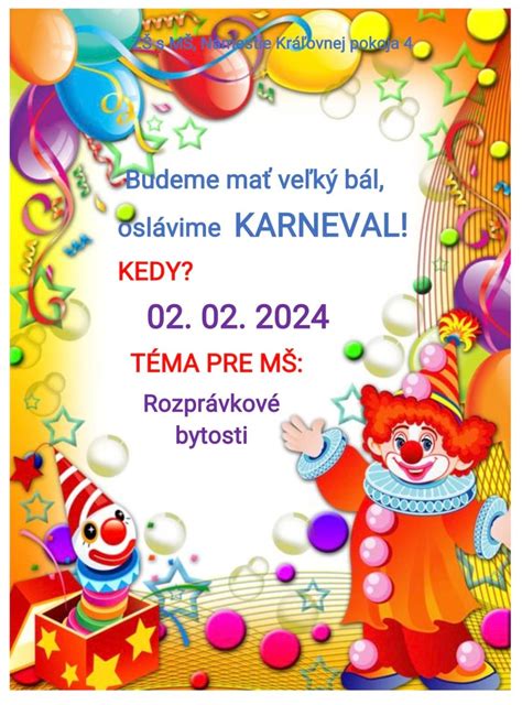 Ilustrácia detí v rôznych kostýmoch počas radostného karnevalu v materskej škole