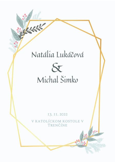Screenshot online editora na tvorbu svadobných oznámení