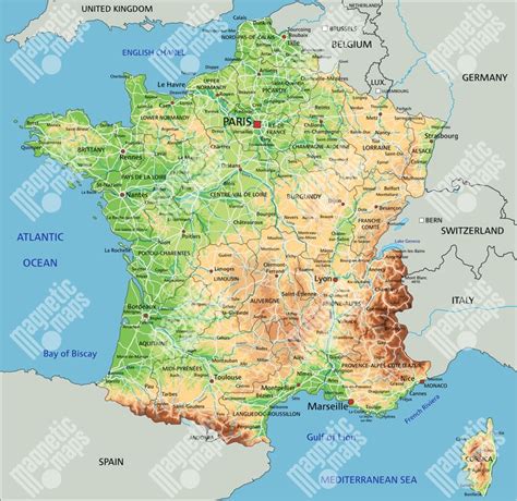 Mapa Francúzska s vyznačenými regiónmi