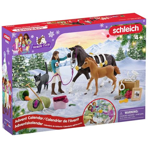 Detail figúrok koní a jazdcov z adventného kalendára Schleich Horse Club