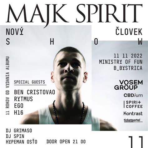 Majk Spirit a raper BonaParte počas netradičného krstu albumu