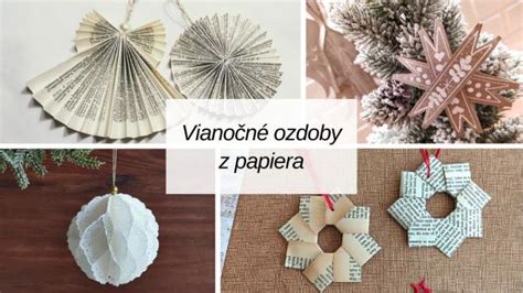 Rôzne vianočné ozdoby vyrobené z trblietavého papiera