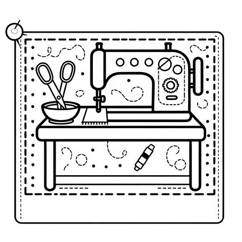 ilustrácia rôznych látok, dutého vlákna, nožníc, šijacieho stroja a miznúcej fixky