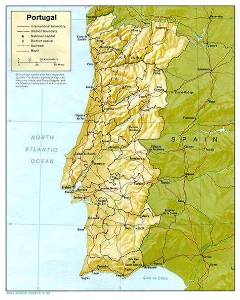 Mapa Portugalska s vyznačením Fatimy