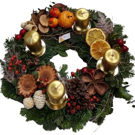 aranžérske prvky pre adventný veniec