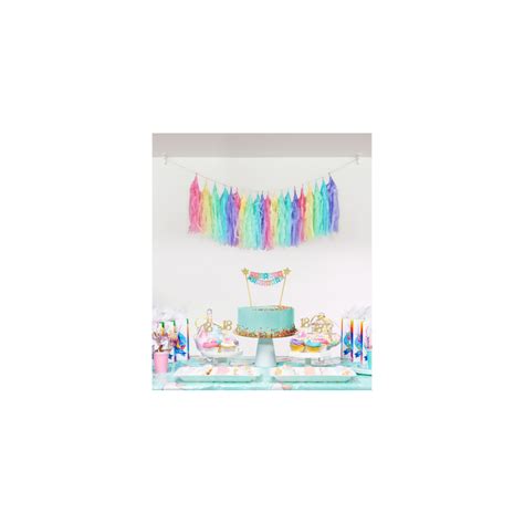 farebné papierové girlandy a party doplnky pre deti