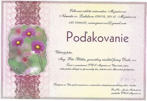 Text poďakovania za účasť na pohrebe.