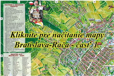 Mapa Rače s vyznačenými historickými a prírodnými zaujímavosťami