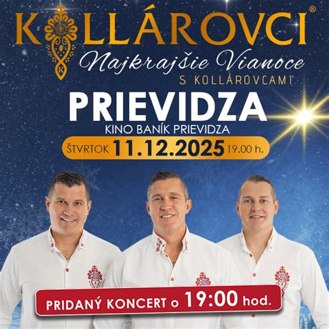Plagát ku koncertu Najkrajšie VIANOCE s KOLLÁROVCAMI 2025