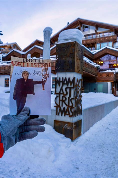 Fotografia zo zákulisia natáčania videoklipu Last Christmas v Saas-Fee