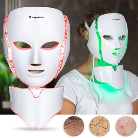 Žena používajúca LED masku na tvár