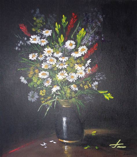 ilustrácia perly a poľnej margaréty (kvetu)
