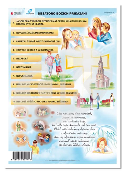 Detská infografika vysvetľujúca Desatoro Božích prikázaní