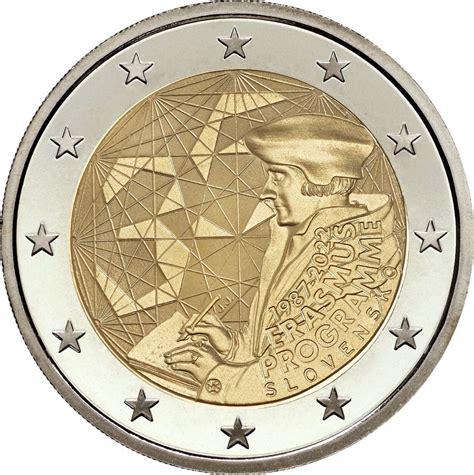 ilustračná fotografia pamätnej euromince 2 eurá Rakúsko 2005 s motívom 50. výročia rakúskej štátnej zmluvy