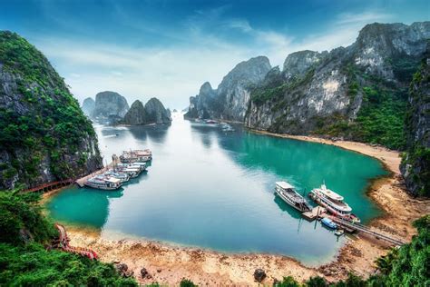 Fotografia zátoky Ha Long vo Vietname