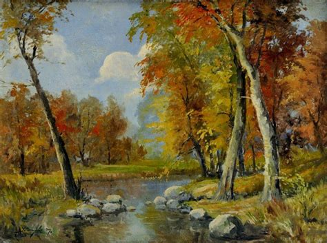 jesenná krajina so žiarivými farbami lístia