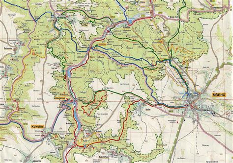 Mapa cyklistických trás v okolí Piešťan
