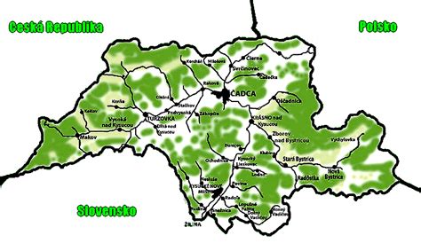Vizualizácia: Mapa Kysúc alebo historický artefakt z regiónu