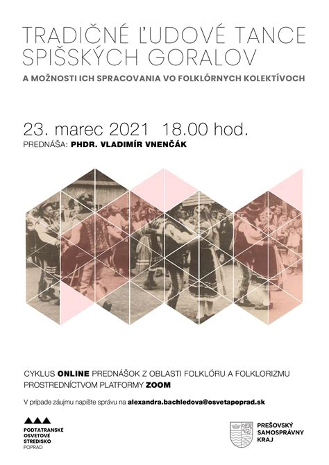 Ilustrácia alebo fotografia znázorňujúca tradičné ľudové tance alebo hudbu z regiónu Podpoľania