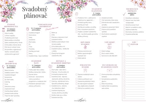 Svadobný plánovač a checklist