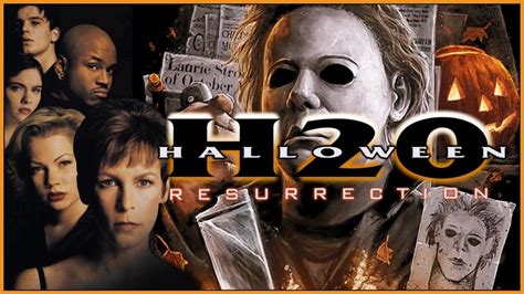 infografika časovej osi filmov Halloween so zameraním na H20 a Resurrection