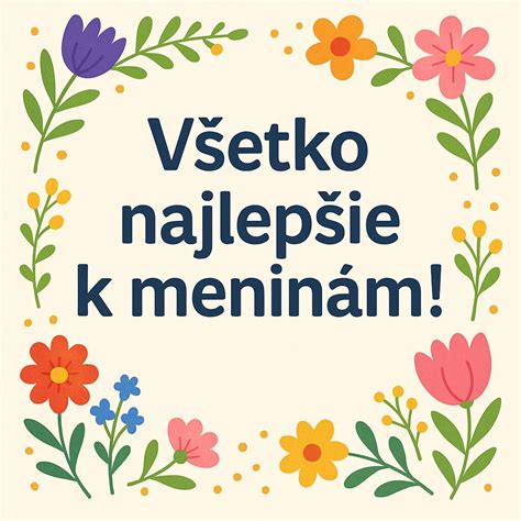 Príklady tematických pozvánok na meniny