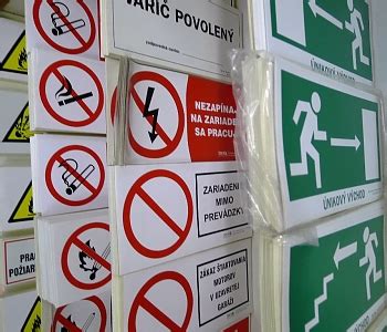 Ilustrácia s piktogramami bezpečnostných symbolov a textom s upozorneniami.