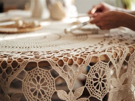 Infografika zobrazujúca kombináciu vianočného gobelínového obrusu a ladiacich vankúšov na prestretom stole