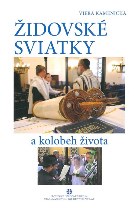 Ilustrácia znázorňujúca rôzne židovské sviatky s ich typickými symbolmi (menora, šofar, stánok, nekvasený chlieb)