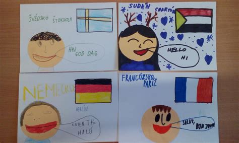 Ilustrácia rôznych francúzskych pozdravov a rozlúčok.