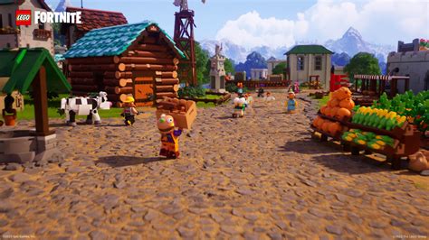 Koláž LEGO® Fortnite® stavebníc s minifigúrkami.