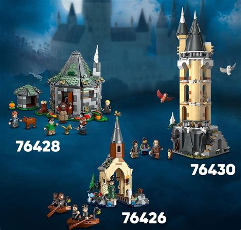 Detail LEGO® Rokfortského hradu s minifigúrkami postáv z Harryho Pottera.