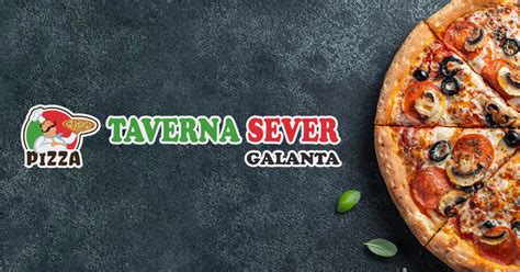 Infografika s logom Taverna Pizzeria Sever a kontaktnými údajmi