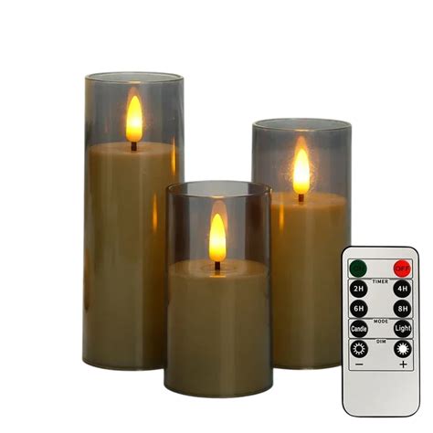 LED vianočné sviečky na batérie s diaľkovým ovládaním