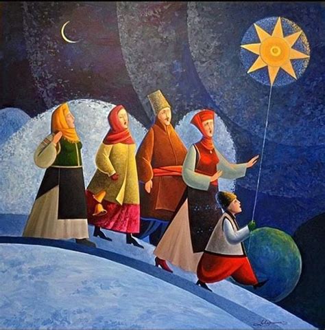 ilustrácia staroslovanských osláv jari pri vatre, symbolizujúca víťazstvo svetla nad tmou