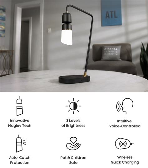 Levitujúca mesačná lampa v izbe