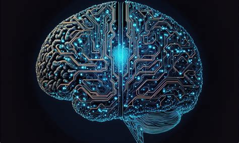 Ilustrácia prepojenia mozgu a počítača (brain-computer interface) a neuroprotéz.