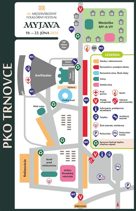 Infografika s mapou festivalového areálu a vyznačenými zónami s rôznymi typmi jedla