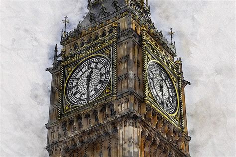 Silueta Big Benu a Westminsterského mosta v Londýne