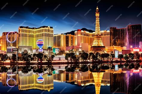 Panorama Las Vegas so svetlami a ikonickými budovami