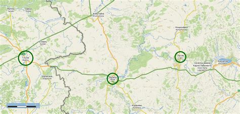 Mapa s vyznačenou trasou prvej púte z Vranova nad Topľou do Čenstochovej cez Mníšek nad Popradom