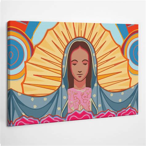 Ilustrácia Panny Márie s ružencom