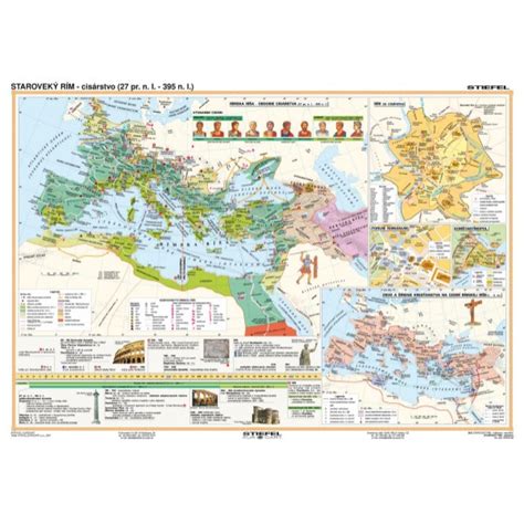 Mapa starovekého Grécka a Ríma s vyznačením centier kultúry