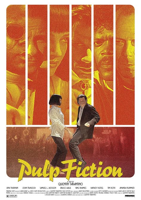 Ilustrácia zobrazujúca tanečnú scénu z filmu Pulp Fiction