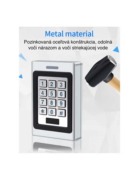 Dizajn kovového videozvončeka s RFID čítačkou, zameraný na modernú domácnosť a bezpečnosť.