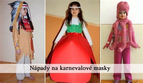 Ilustrácia rôznych nápadov na karnevalové kostýmy