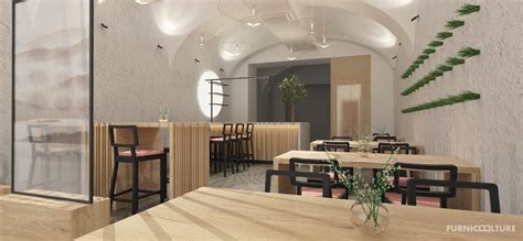 Interiér reštaurácie Unicafe s barom a stolmi