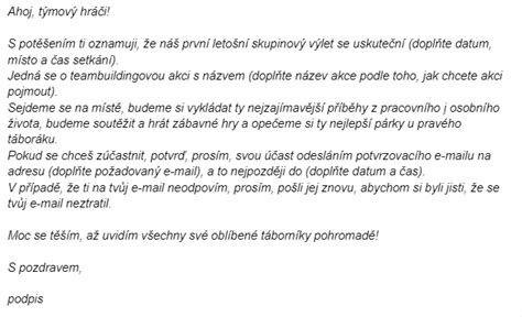 Ukážka formulára na pozvánku na pohovor