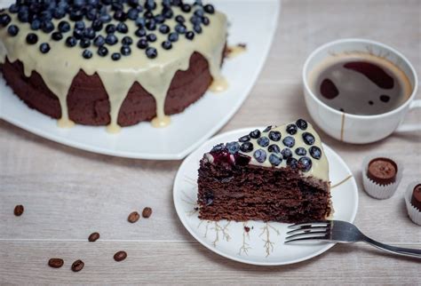 Čokoládová torta s čučoriedkami