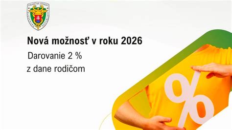 Ilustrácia s informáciou o možnosti poukázania 2% z dane